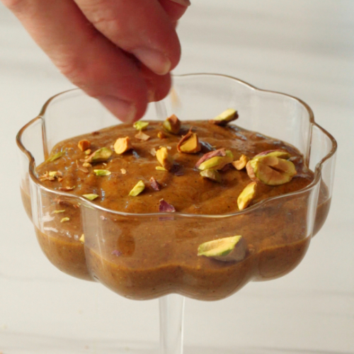 Pistache Dipsaus met Vanille Shortbread Vingers