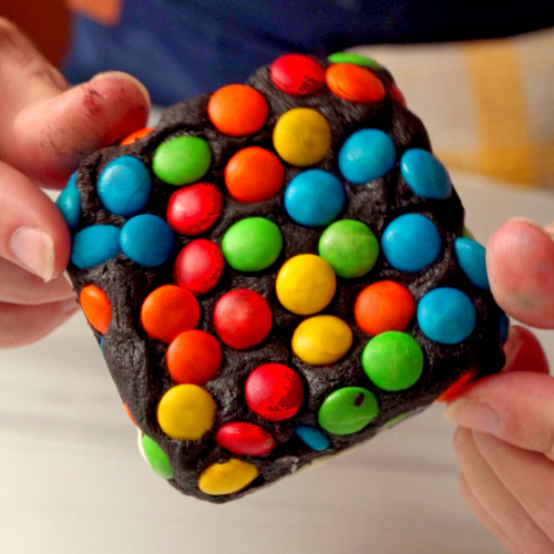 Zwarte M&M Lava Cookies